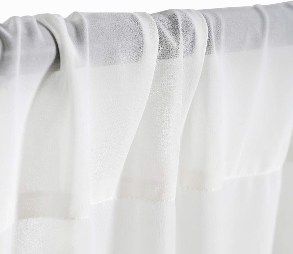 White Chiffon Curtains In UAE