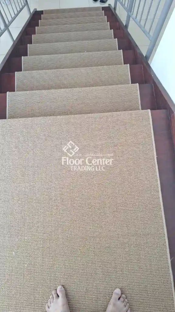 Luxury stair runner installed in Street 8, Villa 2, Dubai