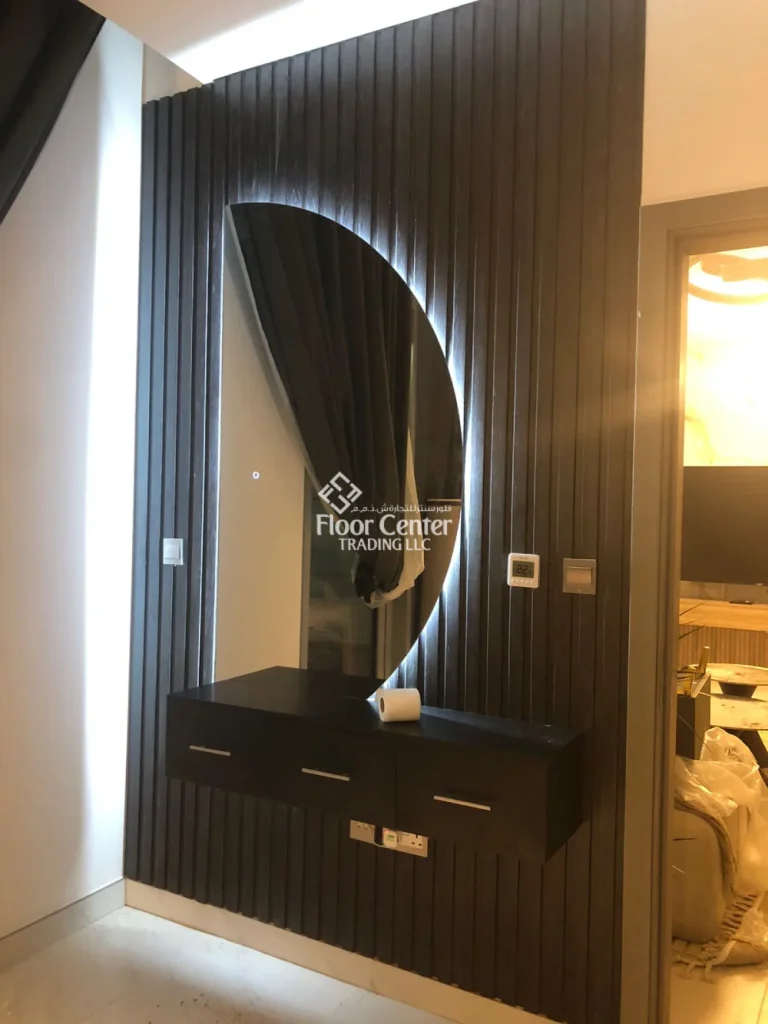 Luxury full wall panel installation in Dubai Hills Business Park