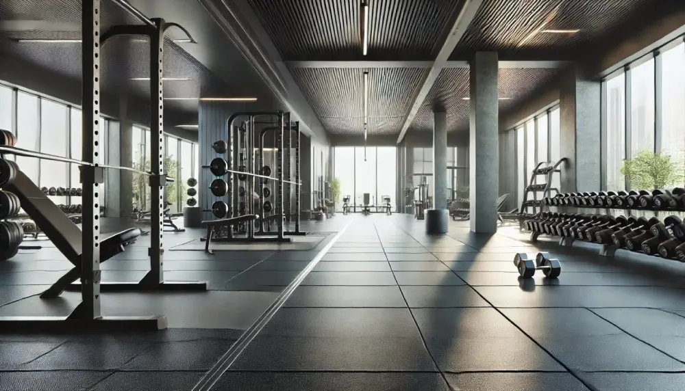 Custom-designed commercial gym flooring Dubai