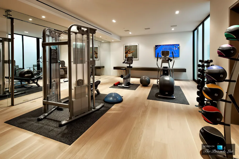 Easy-to-clean residential gym flooring Dubai for daily workouts
