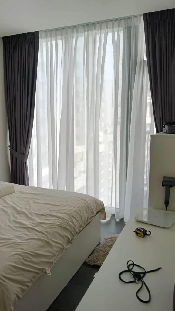 Floor Center Trading LLC sheer curtains project in MJL Dubai